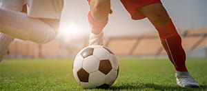 Un calciatore in azione