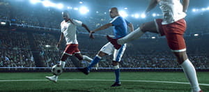 Giocatori di calcio in azione