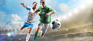 Giocatori di calcio in azione