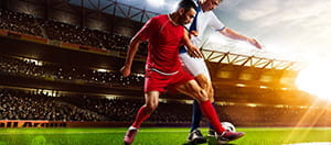 Giocatori di calcio in azione