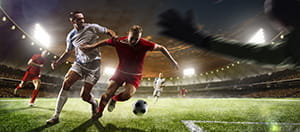 Giocatori di calcio in azione