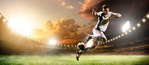 Un calciatore in azione