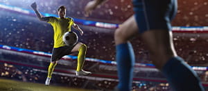 Giocatori di calcio in azione