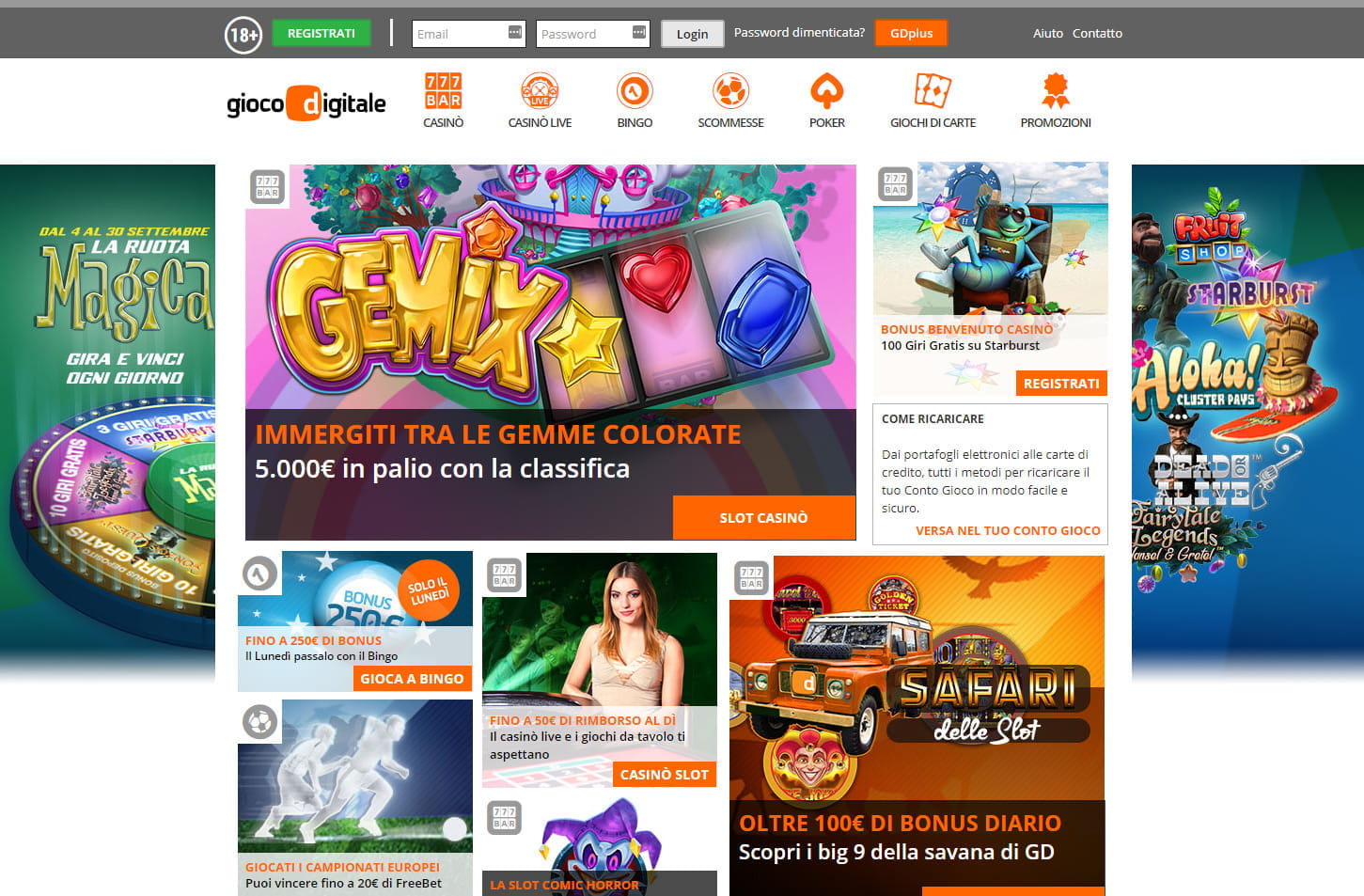 Accedi al casinò