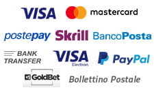 I metodi di prelievo e deposito disponibili per l'app GoldBet: Visa, MasterCard, Postepay, Skrill, BancoPosta, bonifico bancario, Visa Electron, PayPal, voucher GoldBet e Bollettino Postale