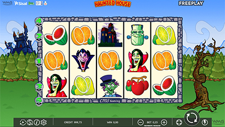 La slot Haunted House con i simboli della frutta e dei vampiri