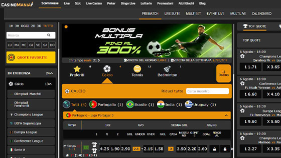 Pagina sport CasinoMania
