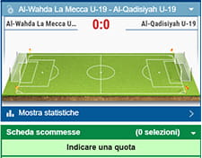 L’interfaccia del livescore sul sito scommesse Marathonbet
