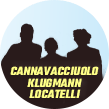 Le silhouette di Antonino Cannavacciuolo, Antonia Klugmann e Giorgio Locatelli