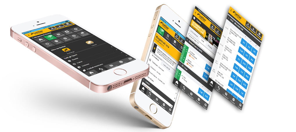 La migliore app di scommesse sul calcio iPhone con i dispositivi che mostrano la home page di Betfair
