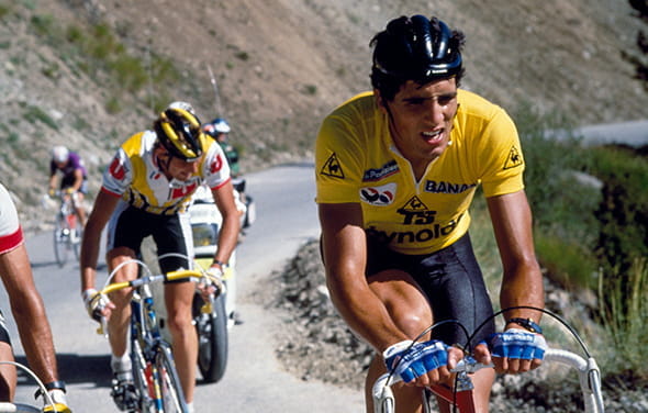 Miguel Indurain in maglia gialla