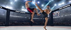 Due lottatori di MMA in azione