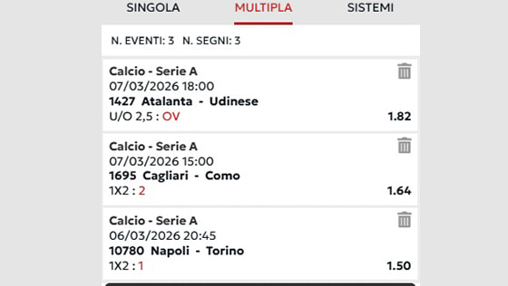 La scelta della giocata singola, multipla o a sistema su Domusbet