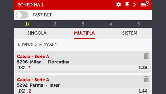 gioca multiple, singole o sistemi