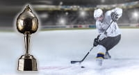 Il trofeo MVP e un giocatore di hockey