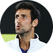 Primo piano di Novak Djokovic