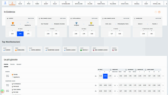Le scommesse sportive su SNAI