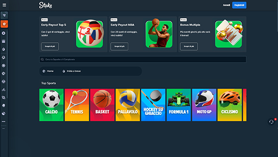 Le scommesse sportive su Stake.it