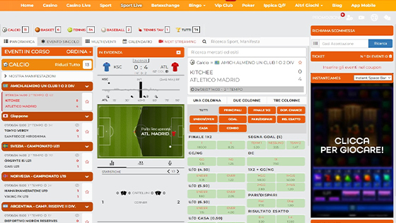 Le scommesse live di VinciTu