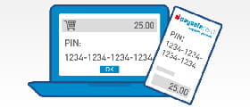 Il formulario per ricaricare il conto Paysafecard
