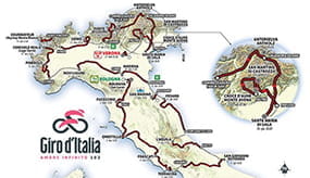Il percorso del Giro d’Italia