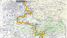 Il percorso della Parigi-Roubaix 2020