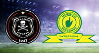 Gli stemmi degli Orlando Pirates e dei Mamelodi Sundowns