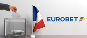 Il logo di Eurobet e la bandiera della Francia