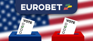 Il logo di Eurobet e una bandiera degli Stati Uniti