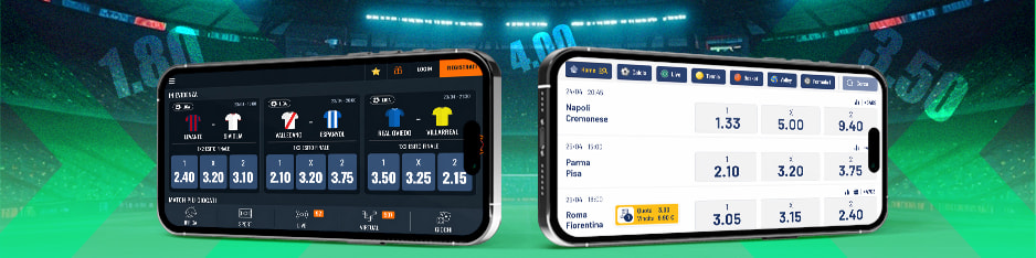 Due smartphone con quote decimali