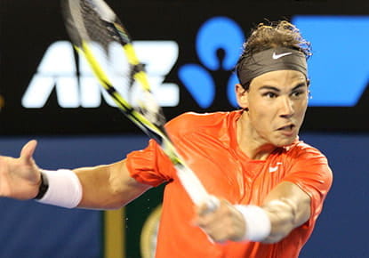 Una foto del campione di tennis Rafael Nadal