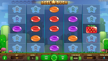 La griglia della slot Reel Rush con funzionamento Megaways