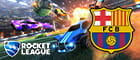 Il logo di Rocket League e quello del Barcellona