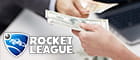 Il logo di Rocket League e uno scambio di denaro