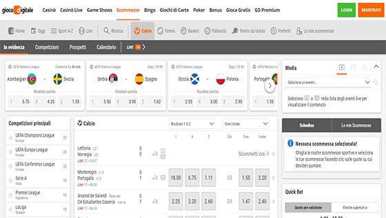 pagina scommesse calcio Gioco Digitale