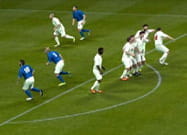 Una partita di calcio virtuale su un sito di betting