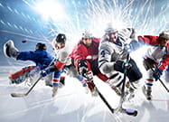 Alcuni giocatori di hockey sul ghiaccio