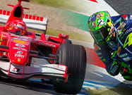 La Ferrari e la Yamaha di Valentino Rossi