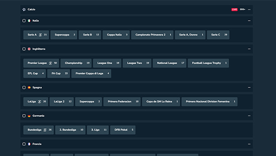 scelta del campionato