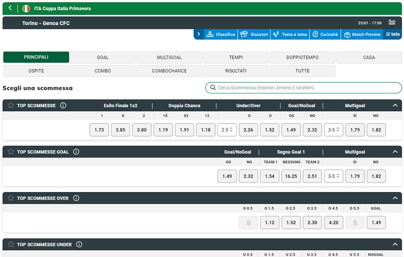 Il cash out su Sisal