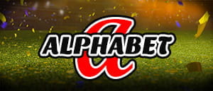 Il logo che rappresenta il sistema alphabet e sullo sfondo uno stadio di calcio
