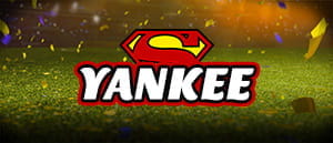 Il logo del sistema Super Yankee e un campo da calcio