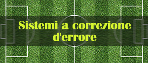 Calciatore in azione e la scritta Sistemi correzione d‘errore