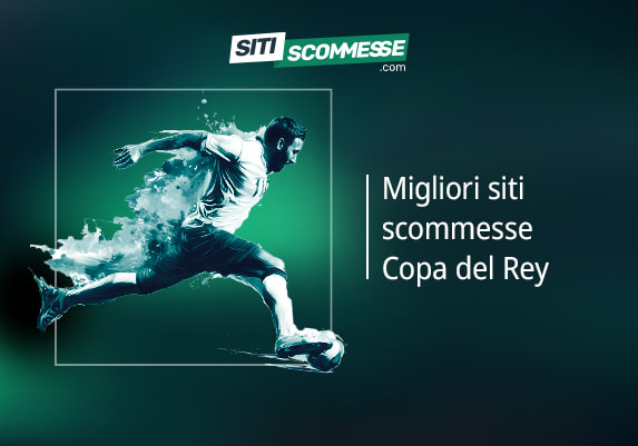 Calciatore in azione e scritta Migliori siti scommesse Copa del Rey
