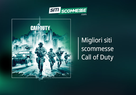 Logo Siti Scommesse, personaggi di Call of Duty pronti all'azione e scritta Migliori siti scommesse Call of Duty