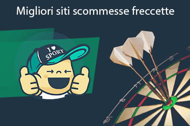 Migliori siti scommesse freccette e un tabellone con delle freccette