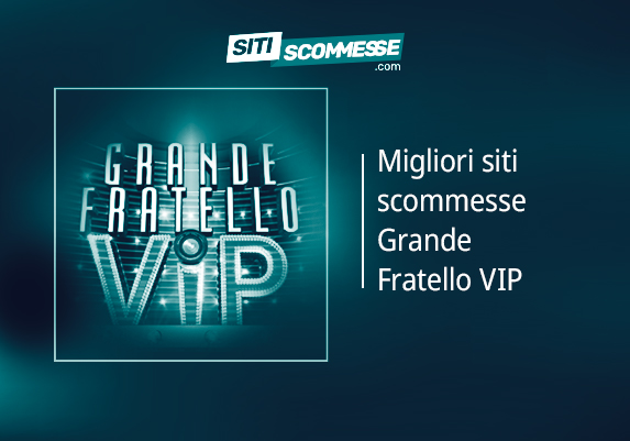 Il logo di sitiscommesse.com, la scritta Migliori siti scommesse Grande Fratello VIP