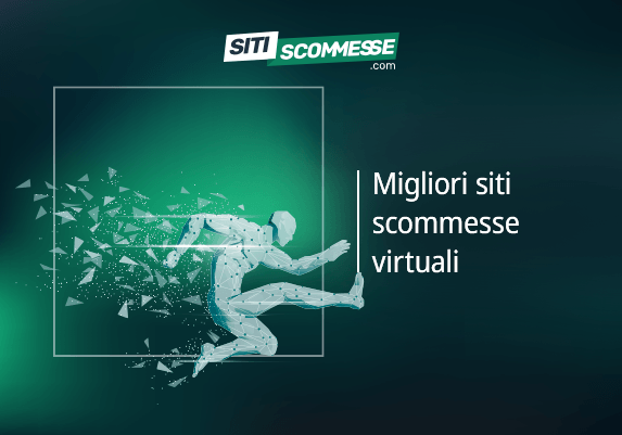 Il logo di sitiscommesse.com, la scritta Migliori siti scommesse virtuali e un uomo stilizzato che si muove