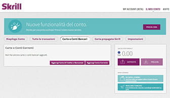 Il procedimento per ricaricare il portafoglio elettronico Skrill