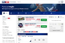 Un'immagine della homepage di Sky Bet